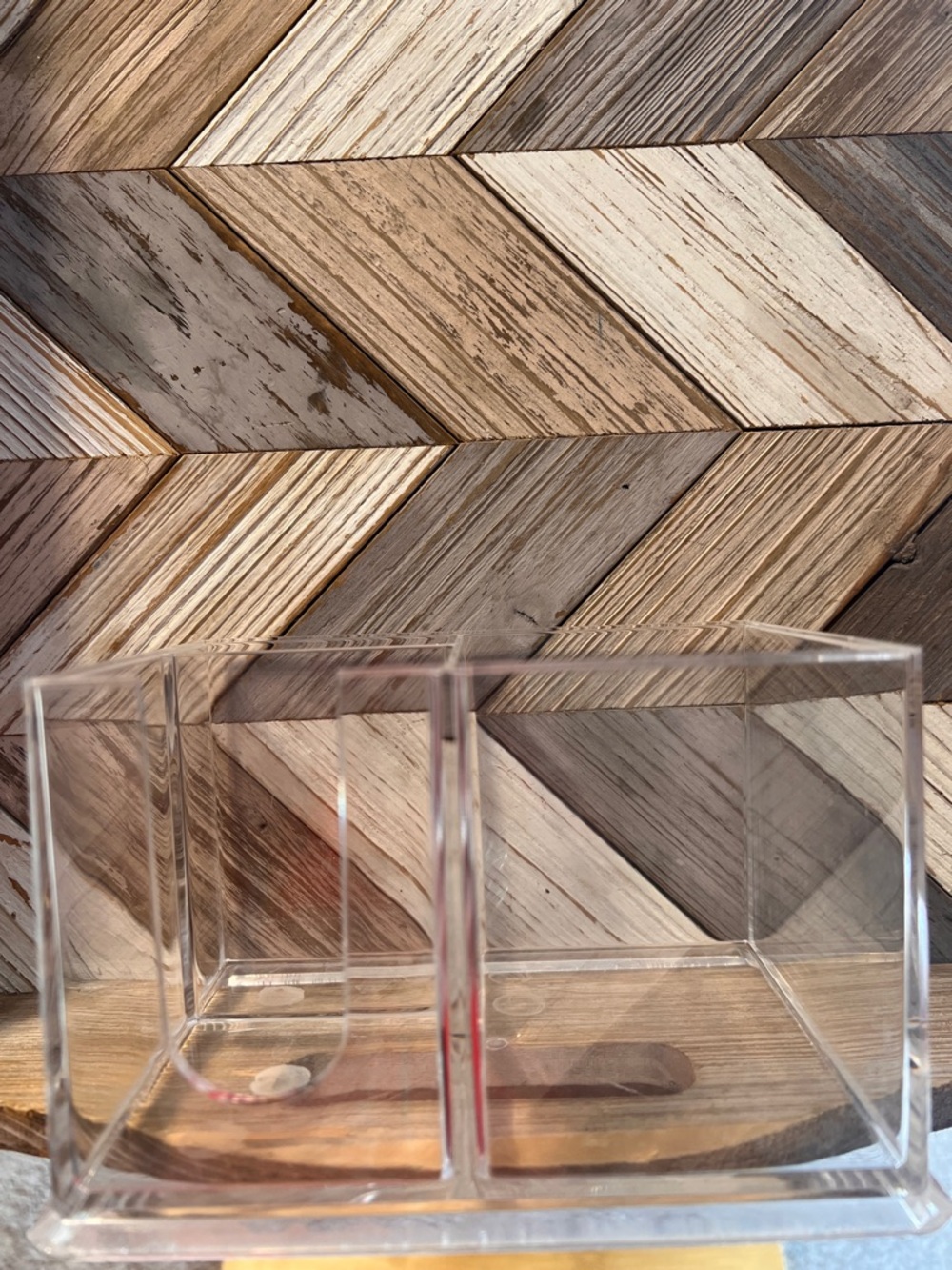 Acrylic Double Compartment Bathroom Organizer